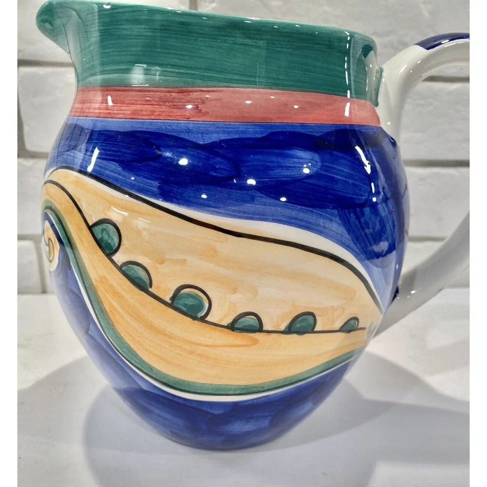 Vintage Mikasa Emerald Harvest‎ Handcrafted Portugal Pitcher
